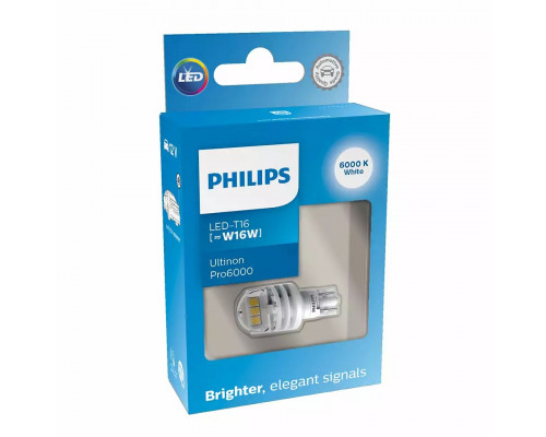 Світлодіодна лампа Philips 11067CU60X1 W16W White Ultinon Pro6000 12V W2.1X9.5d 6000K 1 шт Світлодіодна лампа Philips 11067CU60X1 W16W White Ultinon Pro6000 12V W2.1X9.5d 6000K 1 шт