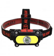 Ліхтар акумуляторний налобний HeadLight KX-210 XPE3W+COB5W