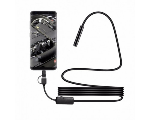 Цифровий ендоскоп камера ZCF USB/micro USB 2м Чорний (HbP87451)