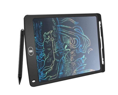 Кольоровий графічний планшет LCD-планшет для малювання Writing Tablet 12 дюймів Black (2172312) Кольоровий графічний планшет LCD-планшет для малювання Writing Tablet 12 дюймів Black (2172312)