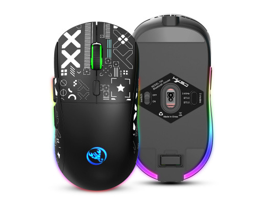 Миша бездротоваImice HYSJ Т90 з акумулятором та підсвічуванням 2.4G + Bluetooth Black Миша бездротоваImice HYSJ Т90 з акумулятором та підсвічуванням 2.4G + Bluetooth Black