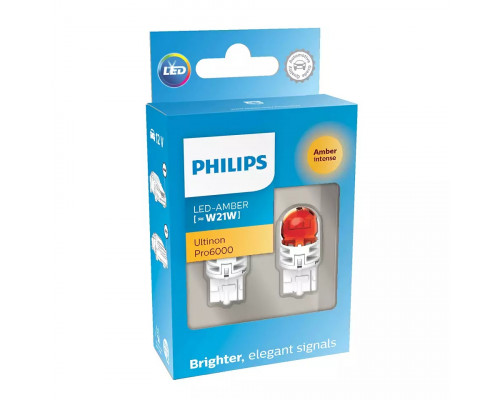 Комплект світлодіодних ламп Philips 11065AU60X2 WY21W LED Ultinon Pro6000 SI 12V WX3x16d amber Комплект світлодіодних ламп Philips 11065AU60X2 WY21W LED Ultinon Pro6000 SI 12V WX3x16d amber