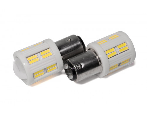 Світлодіодна лампа StarLight T25/5 28 (24+4 лінза) діодів 4014 3.5W 12V-24V WHITE / кераміка / габарит + стоп Світлодіодна лампа StarLight T25/5 28 (24+4 лінза) діодів 4014 3.5W 12V-24V WHITE / кераміка / габарит + стоп