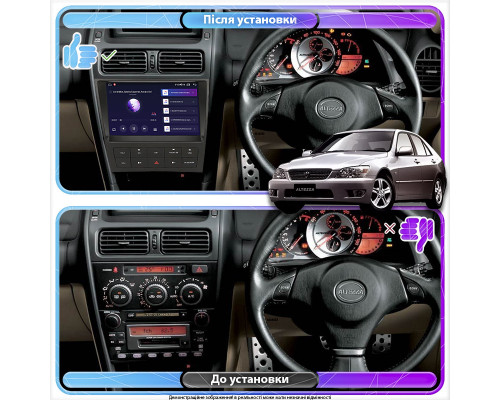 Штатна магнітола Lesko для Toyota Altezza 1998-2005 екран 9 6/128Gb Штатна магнітола Lesko для Toyota Altezza 1998-2005 екран 9 6/128Gb