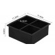 Форма для льоду силіконова Ice Кубики 4 комірки 11х11х5 см Чорний (С051348)