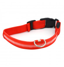Світлодіодний LED нашийник Lesko Red XL USB