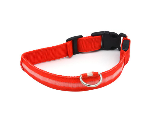 Світлодіодний LED нашийник Lesko Red XL USB Світлодіодний LED нашийник Lesko Red XL USB