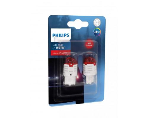 Автолампа діоди PHILIPS 11065U30RB2 W21W LED 12V Ultinon Pro3000 RED Автолампа діоди PHILIPS 11065U30RB2 W21W LED 12V Ultinon Pro3000 RED