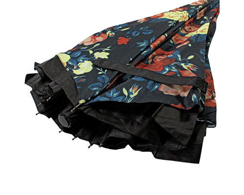 Парасолька зворотного додавання Up-Brella Троянди Чорний (2907-13262) Парасолька зворотного додавання Up-Brella Троянди Чорний (2907-13262)