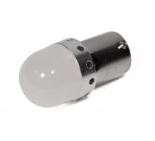 Світлодіодна лампа StarLight T25 15 діодів 4014 12V 1W WHITE матова лінза з металевим ободом