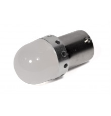 Світлодіодна лампа StarLight T25 15 діодів 4014 12V 1W WHITE матова лінза з металевим ободом