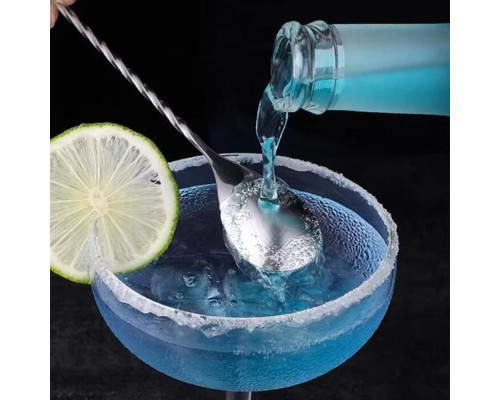 Набір барних коктейльних ложок ТМ з нержавіючої сталі 20,5 см 3 шт Сріблястий (С051368-3)