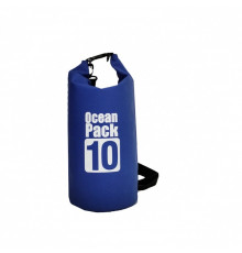 Водонепроникна сумка рюкзак гермомішок із шлейкою на плече Ocean Pack 10 л Blue (553582132)