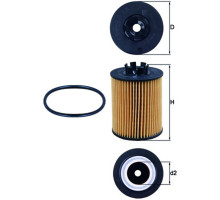 Фільтр масляний Mahle OX173/2D OPEL 1,0-1,4 04