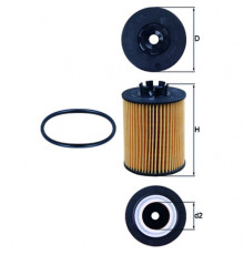 Фільтр масляний Mahle OX173/2D OPEL 1,0-1,4 04