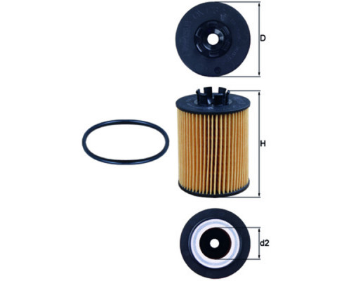 Фільтр масляний Mahle OX173/2D OPEL 1,0-1,4 04 Фільтр масляний Mahle OX173/2D OPEL 1,0-1,4 04