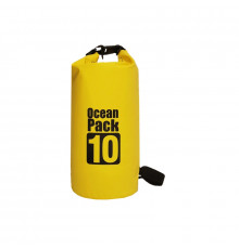 Водонепроникна сумка рюкзак гермомішок з шлейкою на плече Ocean Pack 10 л Yellow (55358215111)