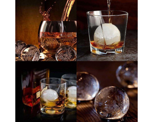 Форма для льоду силіконова Ice Куля 6 комірок 18,5x12,5x4,6 см Чорний (C051355)