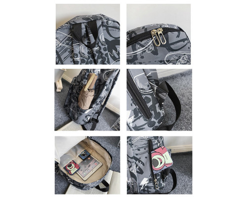 Рюкзак підлітковий Lesko 8055228 20 л Gray 12898-82700 Рюкзак підлітковий Lesko 8055228 20 л Gray 12898-82700