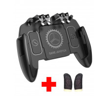 Бездротовий геймпад Sundy тригер для смартфонів Union PUBG Mobile M 10 Чорний + напальчники (hub_a2gpja)