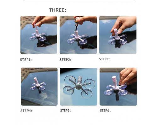 Набір для ремонту тріщин та сколів лобового скла Icar полімерний клей (AL050844)