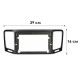 Перехідна рамка 9 Lesko для авто Volkswagen Sharan 2010-2022 Seat Alhambra 2010-2022 (4657)