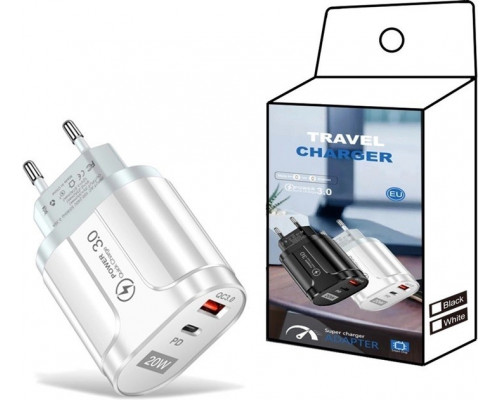 Зарядний пристрій Mirrow USB Type-C Super Charge/Quick Charge PD 20W White (365487822) Зарядний пристрій Mirrow USB Type-C Super Charge/Quick Charge PD 20W White (365487822)