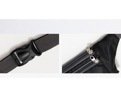 Сумка для бігу на пояс RunBag Водонепроникна 31х11 см Black (33535521)