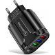 Зарядний пристрій Xiamen 3 USB Type-C V 2,4 A Black (050557)