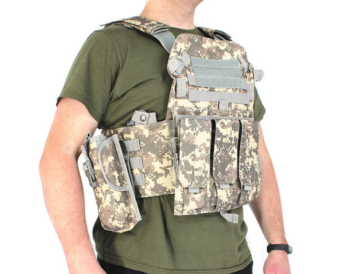 Жилет тактичний AOKALI Outdoor А64 Піксельний камуфляж Жилет тактичний AOKALI Outdoor А64 Піксельний камуфляж