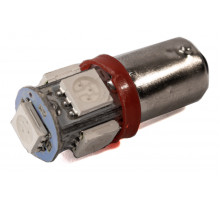 Світлодіодна лампа AllLight T 8.5 5 діодів 5050 BA9S 12V RED