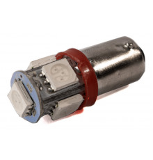 Світлодіодна лампа AllLight T 8.5 5 діодів 5050 BA9S 12V RED