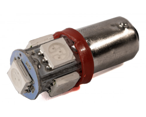 Світлодіодна лампа AllLight T 8.5 5 діодів 5050 BA9S 12V RED Світлодіодна лампа AllLight T 8.5 5 діодів 5050 BA9S 12V RED