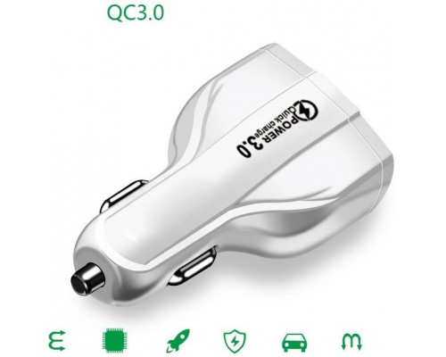Автомобільний зарядний пристрій No Brand CWa 2USB Type-C PD35W QC 3.0 White (44050554) Автомобільний зарядний пристрій No Brand CWa 2USB Type-C PD35W QC 3.0 White (44050554)