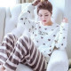 Жіноча піжама Lesko Heart 2XL White-Brown