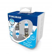 Автолампа галоген Tungsram H1 55W 12V (2 шт./пластикбокс) Sportlight Extreme 5000K