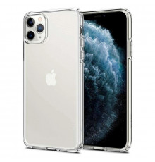 Силіконовий протиударний чохол панель + скло 9Н на Iphone 11 Pro Max прозорий Case (35645645)