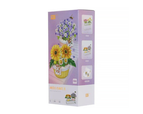 3D конструктор набір Loz 1674 Букети квітів у горщику 543 деталей