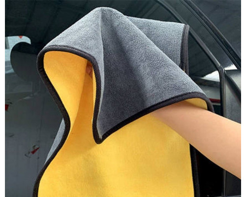 Набір мікрофібри двосторонньої iBlue 30х30 см 5 шт Жовто-сірий (С050523-5)