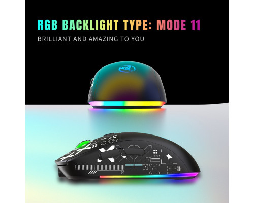 Миша бездротоваImice HYSJ Т90 з акумулятором та підсвічуванням 2.4G + Bluetooth Black Миша бездротоваImice HYSJ Т90 з акумулятором та підсвічуванням 2.4G + Bluetooth Black