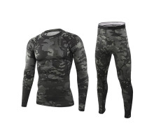 Термобілизна чоловіча Lesko A152 3XL Camouflage Чорний (3566-19498)