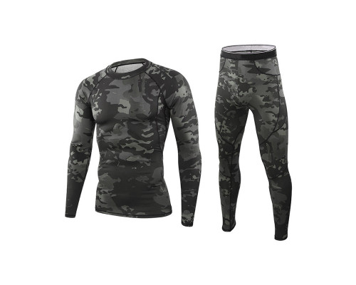 Термобілизна чоловіча Lesko A152 3XL Camouflage Чорний (3566-19498) Термобілизна чоловіча Lesko A152 3XL Camouflage Чорний (3566-19498)