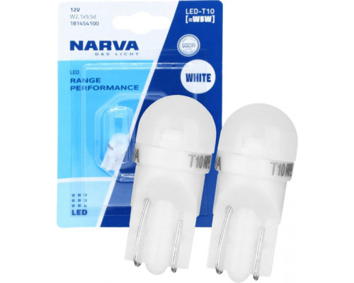 Комплект світлодіодних ламп Narva 18145B2 W5W LED Range Performance 12V 6000K 2 шт Комплект світлодіодних ламп Narva 18145B2 W5W LED Range Performance 12V 6000K 2 шт