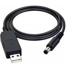 Кабель для роутера USB DC живлення від Power Bank Fonken із трансформатором 9V з перехідником 5.5 - 3.5 мм Чорний