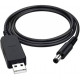 Кабель для роутера USB DC живлення від Power Bank Fonken із трансформатором 9V з перехідником 5.5 - 3.5 мм Чорний