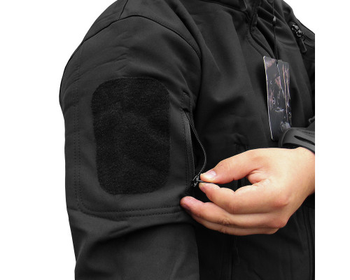 Тактична чоловіча куртка Soft Shell No Brand A001 S Чорний