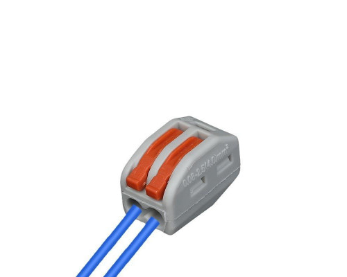 Клеми для швидкого монтажу типу Wago 0,08-4 мм² 60 шт Сірий (С051153)