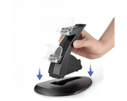 Подвійна зарядна станція Dual USB Charging Stand для геймпадів PlayStation (PS4 / PS4 Slim / PS4 Pro) DualShock 4 Чорний Подвійна зарядна станція Dual USB Charging Stand для геймпадів PlayStation (PS4 / PS4 Slim / PS4 Pro) DualShock 4 Чорний
