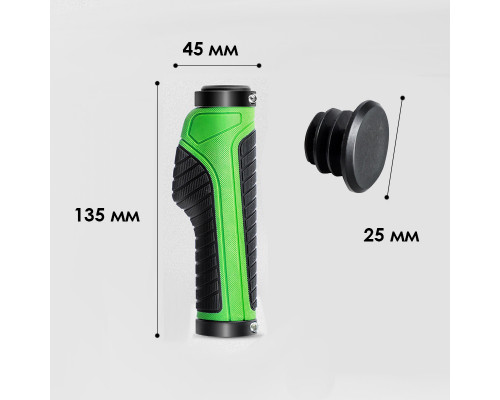 Анатомічні грипси West Biking 0804021 Зелений (6068-75064)