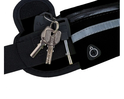 Сумка для бігу на пояс RunningBag з кишенею на пляшку Black (HbP0506201) Сумка для бігу на пояс RunningBag з кишенею на пляшку Black (HbP0506201)